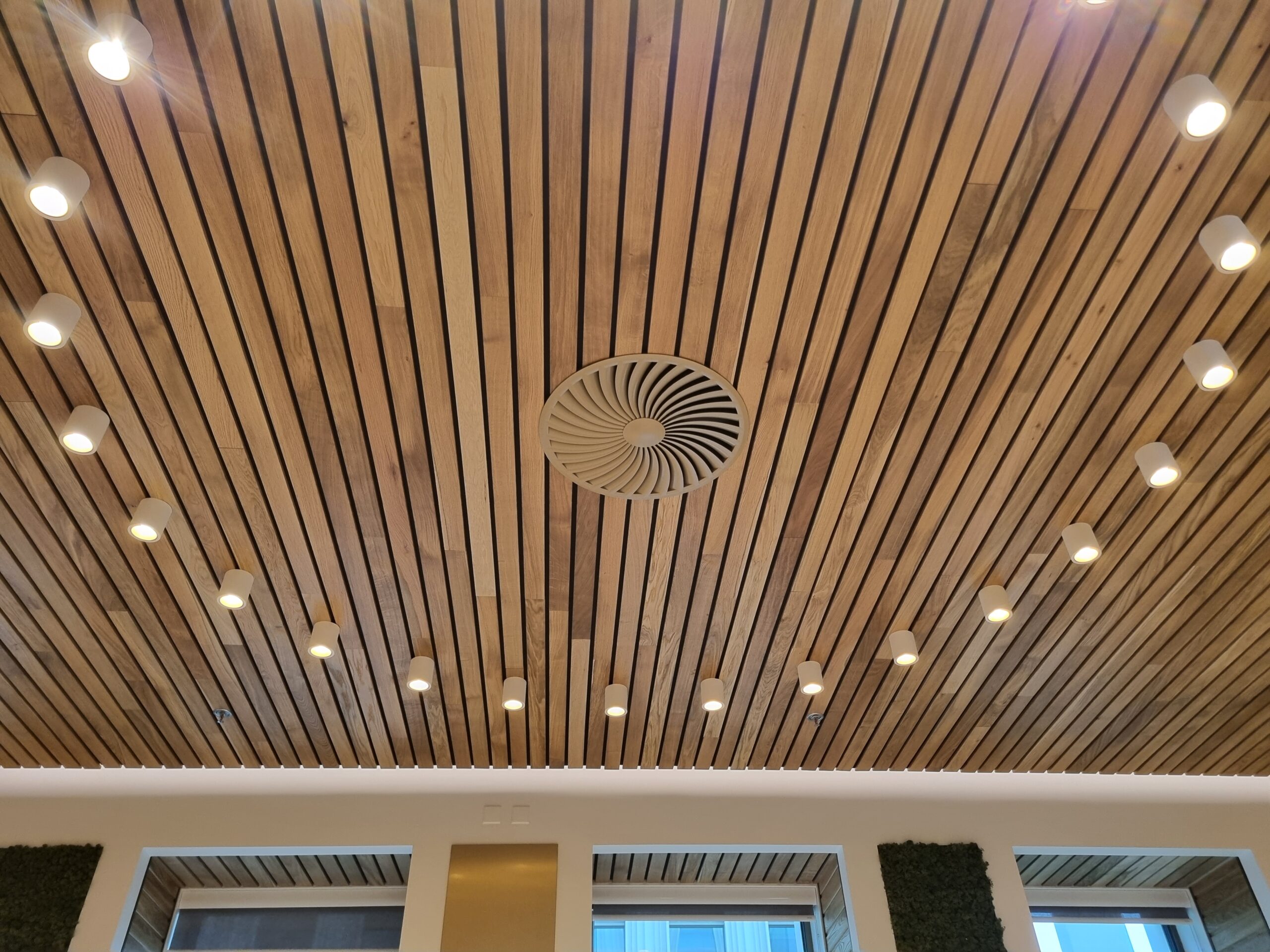 Zwart systeemplafond voorbeeld