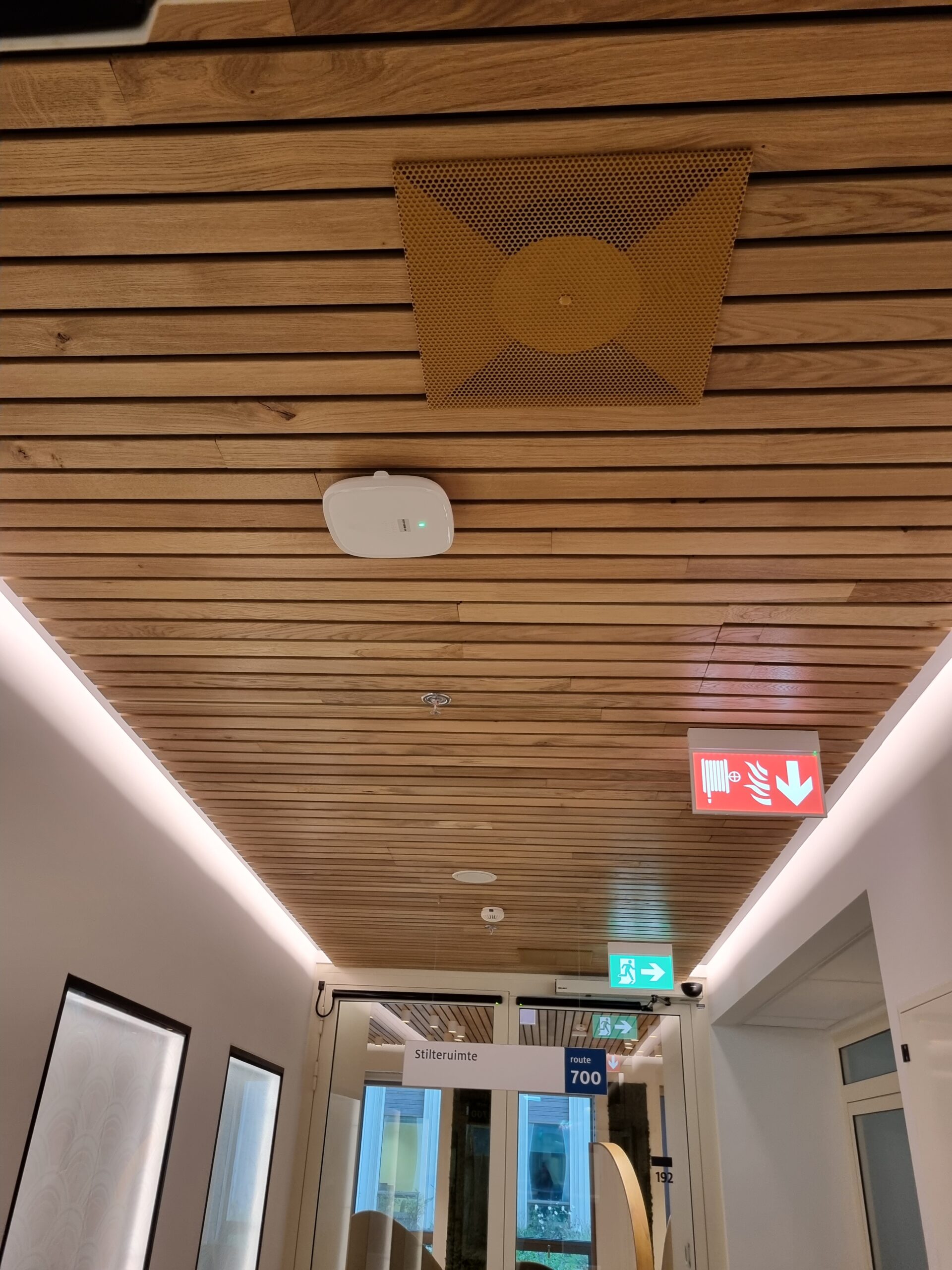 Zwart systeemplafond voorbeeld