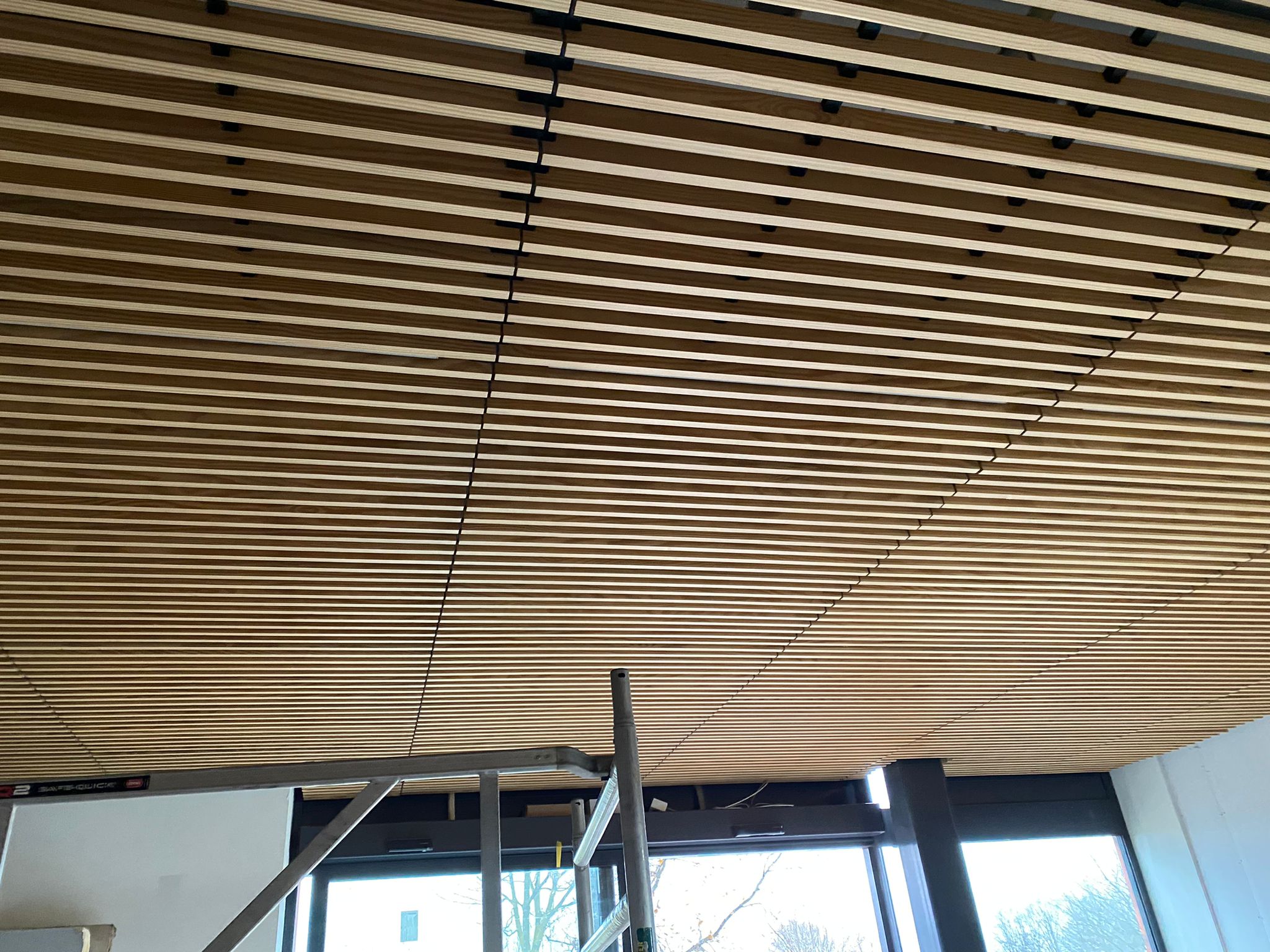 Zwart systeemplafond voorbeeld